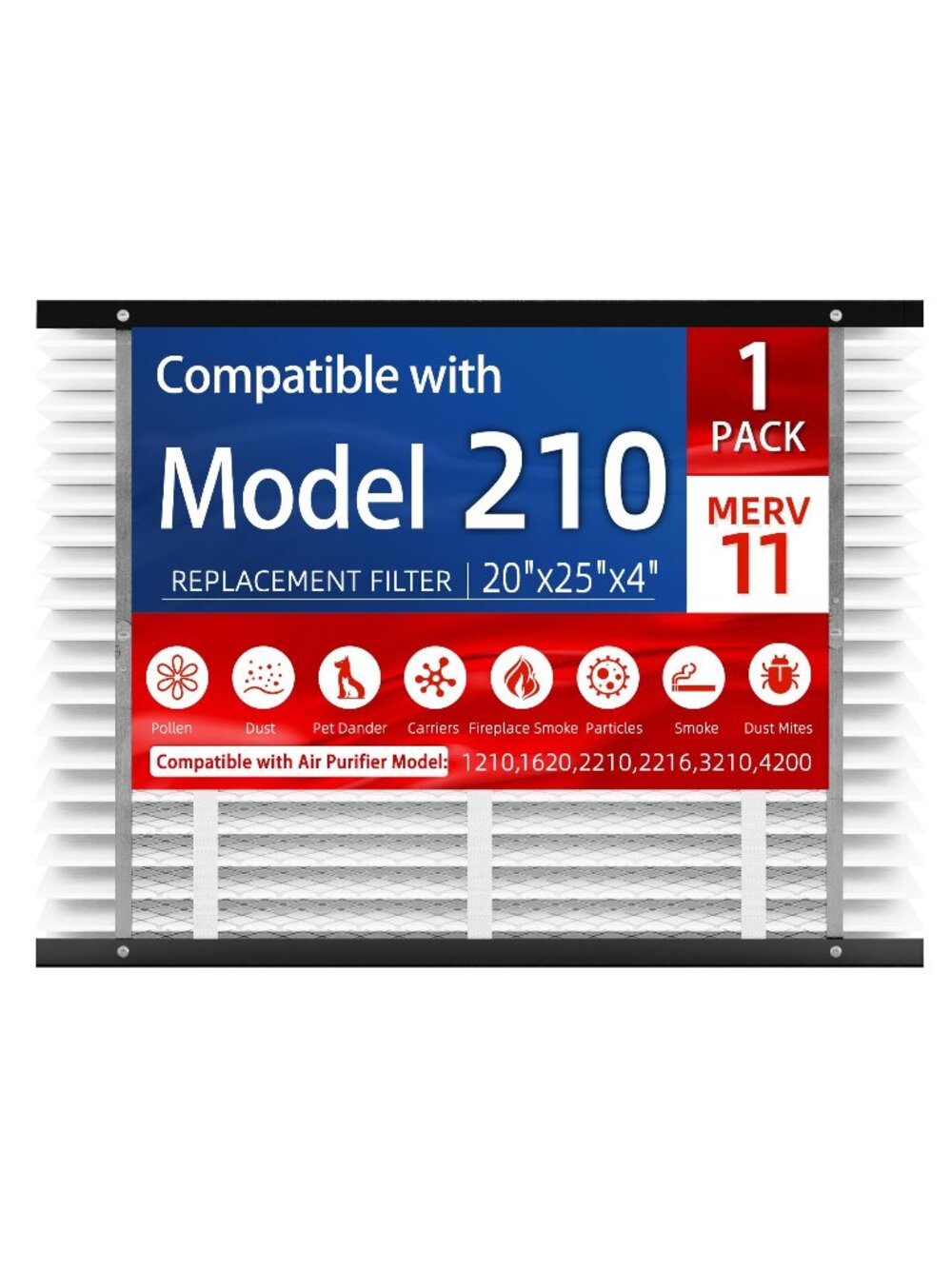 soulmate 210 Replacement Filter, MERV 11, 20x25x4 inch